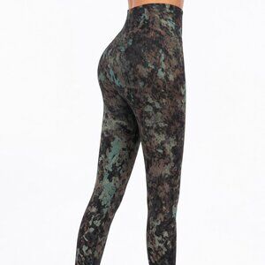 New M. Rena Multicolor Print Tummy Control Leggings. One Size